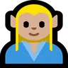 Man Elf: Medium-Light Skin Tone Emoji 🧝🏼‍♂️ image - Microsoft Windows 10 Segoe UI Emoji style