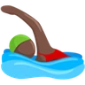 Person Swimming: Dark Skin Tone Emoji 🏊🏿 image - Facebook Messenger (2016) style