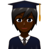 Student: Dark Skin Tone Emoji 🧑🏿‍🎓 image - Emojidex style