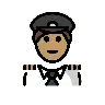 Pilot: Medium Skin Tone Emoji 🧑🏽‍✈️ image - OpenMoji style