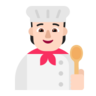 Cook: Light Skin Tone Emoji 🧑🏻‍🍳 image - Microsoft Classic 2D style