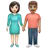 Woman And Man Holding Hands: Light Skin Tone, Medium Skin Tone