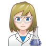 Woman Scientist: Light Skin Tone Emoji 👩🏻‍🔬 image - Emojidex style