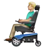 Man In Motorized Wheelchair: Medium-Light Skin Tone Emoji 👨🏼‍🦼 image - WhatsApp style