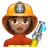 Woman Firefighter: Medium Skin Tone