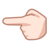 Backhand Index Pointing Left: Light Skin Tone Emoji 👈🏻 image - Emojidex style