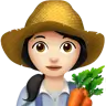 Woman Farmer: Light Skin Tone Emoji 👩🏻‍🌾 image - Apple style