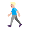 Man Walking: Medium-Light Skin Tone Emoji 🚶🏼‍♂️ image - Microsoft Classic 2D style