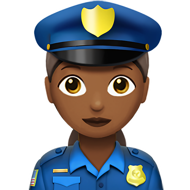 Woman Police Officer: Medium-Dark Skin Tone