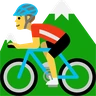 Mountain Bicyclist Emoji 🚵 image - Skype style