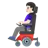 Woman In Motorized Wheelchair: Light Skin Tone