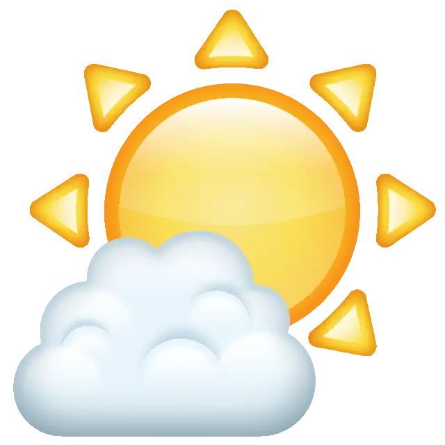 Soleil blanc et petit nuage