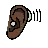 Ear With Hearing Aid: Dark Skin Tone