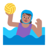 Woman Playing Water Polo: Medium Skin Tone Emoji 🤽🏽‍♀️ image - Microsoft Classic 2D style