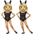 Women With Bunny Ears: Medium-Light Skin Tone