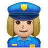 Woman Police Officer: Medium-Light Skin Tone Emoji 👮🏼‍♀️ image - Samsung style
