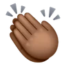 Clapping Hands: Medium-Dark Skin Tone Emoji 👏🏾 image - Samsung style