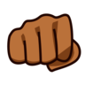 Oncoming Fist: Medium-Dark Skin Tone Emoji 👊🏾 image - Emojidex style