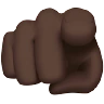 Index Pointing At The Viewer: Dark Skin Tone Emoji 🫵🏿 image - Apple style