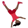 Woman Cartwheeling: Dark Skin Tone Emoji 🤸🏿‍♀️ image - Twitter / X (Twemoji) style
