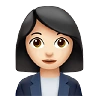 Woman Office Worker: Light Skin Tone Emoji 👩🏻‍💼 image - Apple style