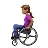 Woman In Manual Wheelchair: Medium Skin Tone