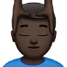 Man Getting Massage: Dark Skin Tone Emoji 💆🏿‍♂️ image - Apple style