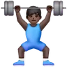 Man Lifting Weights: Dark Skin Tone Emoji 🏋🏿‍♂️ image - Samsung style