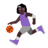 Woman Bouncing Ball: Dark Skin Tone Emoji ⛹🏿‍♀️ image - Microsoft Classic 2D style