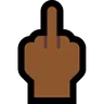 Middle Finger: Medium-Dark Skin Tone Emoji 🖕🏾 image - Microsoft Windows 10 Segoe UI Emoji style