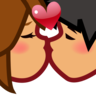 Kiss: Medium Skin Tone Emoji 💏🏽 image - Emojidex style