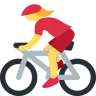 Woman Biking Emoji 🚴‍♀️ image - Twitter / X (Twemoji) style