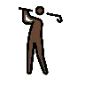 Man Golfing: Dark Skin Tone Emoji 🏌🏿‍♂️ image - OpenMoji style