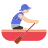 Man Rowing Boat: Light Skin Tone