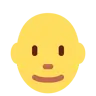 Man: Bald Emoji 👨‍🦲 image - Twitter / X (Twemoji) style