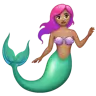 Mermaid: Medium Skin Tone Emoji 🧜🏽‍♀️ image - WhatsApp style