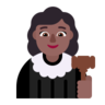 Woman Judge: Medium-Dark Skin Tone Emoji 👩🏾‍⚖️ image - Microsoft Classic 2D style