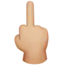 Middle Finger: Medium-Light Skin Tone Emoji 🖕🏼 image - Apple style