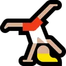 Person Cartwheeling: Medium-Light Skin Tone Emoji 🤸🏼 image - Microsoft Windows 10 Segoe UI Emoji style