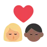 Kiss: Woman, Man, Medium-Light Skin Tone, Medium-Dark Skin Tone Emoji 👩🏼‍❤️‍💋‍👨🏾 image - Tossface style