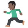 Person Running: Dark Skin Tone Emoji 🏃🏿 image - EmojiTwo style