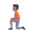 Person Kneeling: Medium Skin Tone