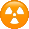Radioactive Emoji ☢ image - Apple style