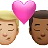 Kiss: Man, Man, Medium-Light Skin Tone, Medium-Dark Skin Tone