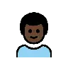Boy: Dark Skin Tone Emoji 👦🏿 image - OpenMoji style