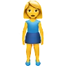 Woman Standing Emoji 🧍‍♀️ image - Apple style
