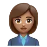 Woman Office Worker: Medium Skin Tone Emoji 👩🏽‍💼 image - WhatsApp style