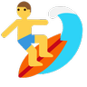 Man Surfing Emoji 🏄‍♂️ image - Skype style