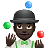 Man Juggling: Dark Skin Tone