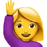 Woman Raising Hand Emoji 🙋‍♀️ image - Apple style